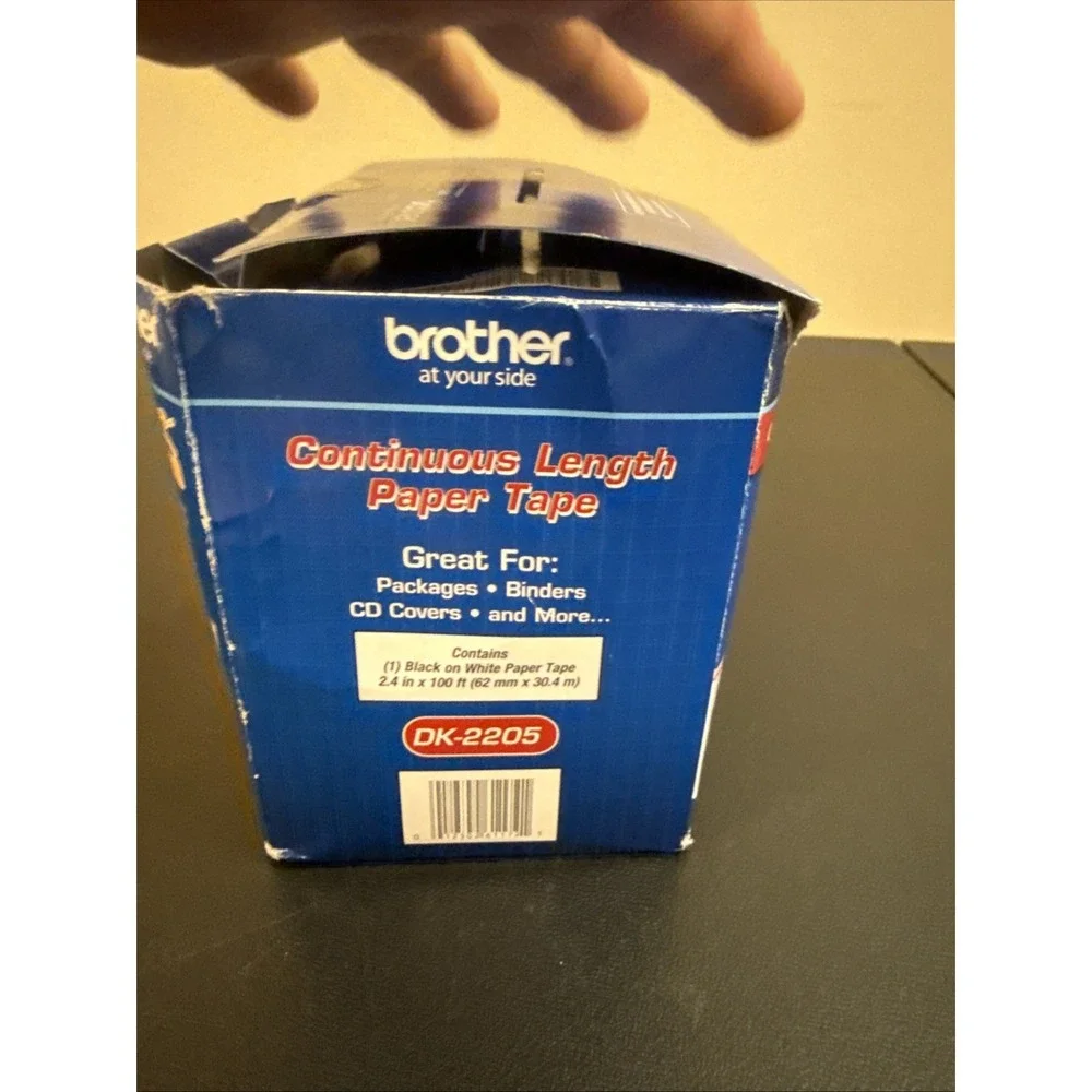 Brother DK-2205 Label Printer Labels Black On White 2.4